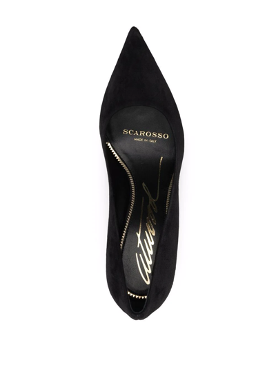 Scarosso X Brian Atwood Gigi 95mm Suede Pumps In Black - Suede