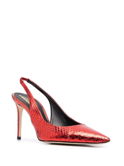 Scarosso X Brian Atwood Sutton Slingback Pumps In Red