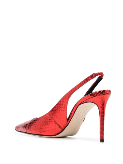 Shop Scarosso X Brian Atwood Sutton Slingback Pumps In Red