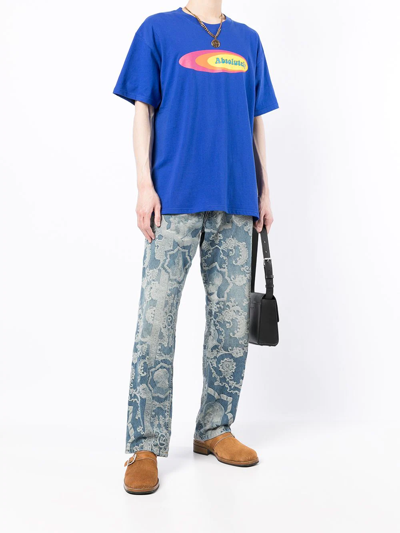 Shop Afb Absolutely Graphic-print T-shirt In Blue