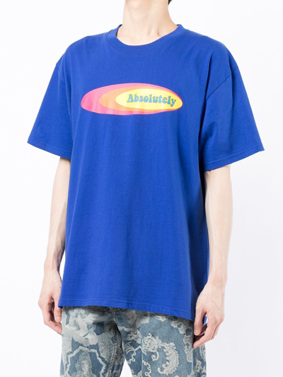 Shop Afb Absolutely Graphic-print T-shirt In Blue