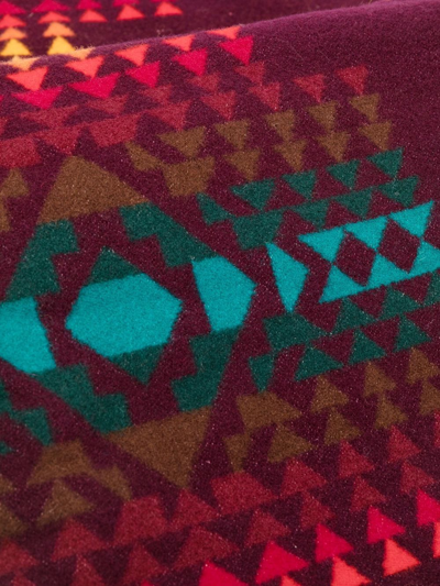 Shop Pendleton Patterned Jaquard Blanket In Rot