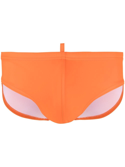 Shop Dsquared2 Logo-print Swim Trunks In Orange