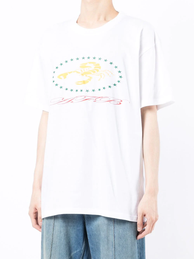 Shop Afb Scorpion-print T-shirt In White