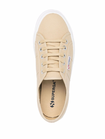 Shop Superga Low-top Cotton Sneakers In Nude