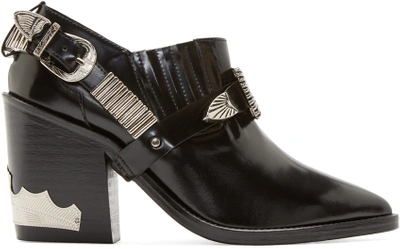 Shop Toga Black & Silver Harness Boots