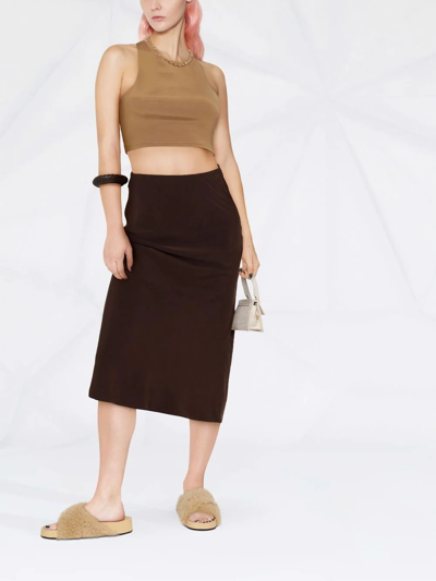 Shop Anemos Cropped Tank Top In Nude