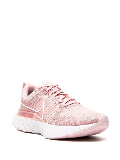 Shop Nike React Infinity Run Flyknit 2 "pink Glaze/pink Foam/white" Sneakers