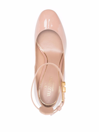 Valentino Tan-go 120 Patent Leather Platform Pumps In Rosa