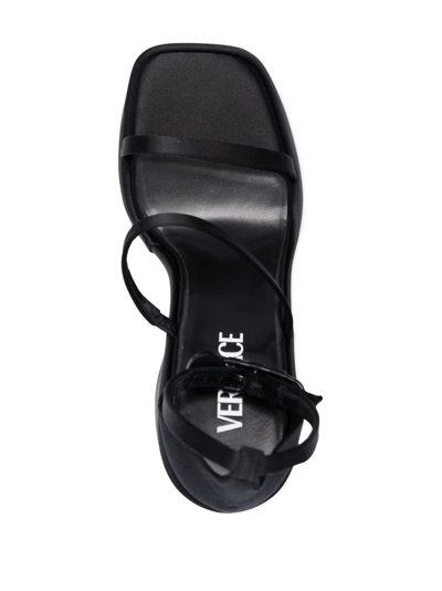 Shop Versace Triplatform Strappy 160mm Sandals In Schwarz