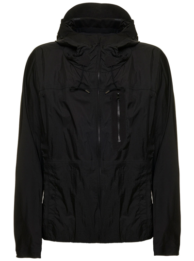 Shop Ten C Men's Black Nylon Hooded Jacket
