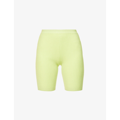 Shop Samsoe & Samsoe Luna Stretch-ribbed Shorts In Daiquiri Green