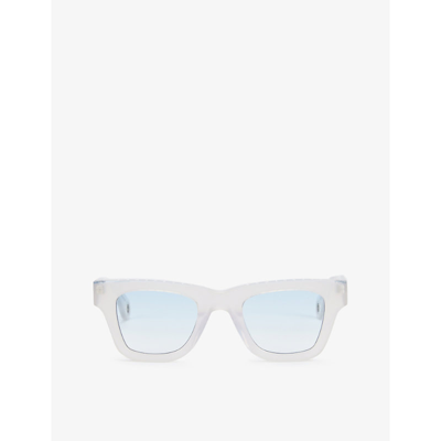 Shop Jacquemus Nocio Wayfarer-frame Acetate Sunglasses In Blue