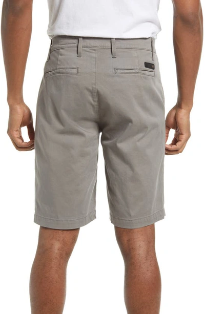 Shop Ag Griffin Stretch Cotton Shorts In Light Sterling