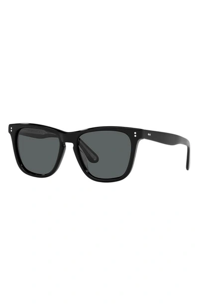 Shop Oliver Peoples Lynes 55mm Polarized Pillow Sunglasses In Black
