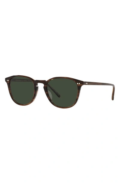 Shop Oliver Peoples Forman La 51mm Polarized Pillow Sunglasses In Dark Tortoise