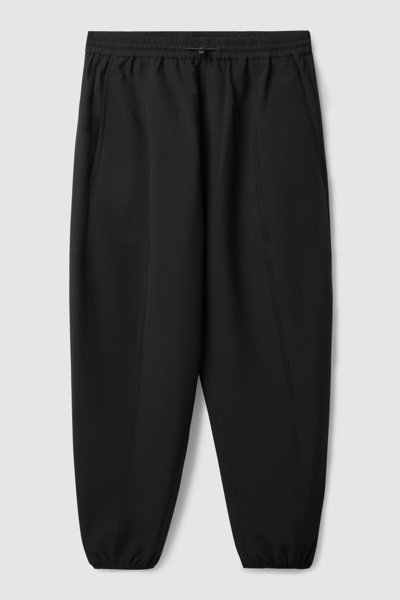 Cos Tapered Wide-leg Joggers In Black