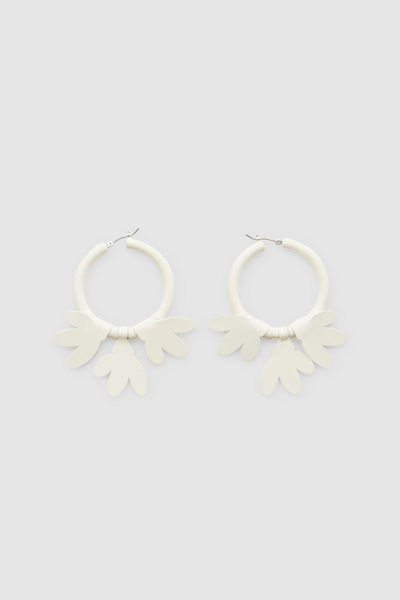 Shop Cos Statement Hoop Earrings In White