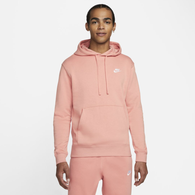 Nike Sportswear Club Fleece Pullover Hoodie In Light Madder Root/white |  ModeSens