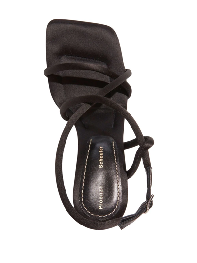 Shop Proenza Schouler Square Strappy 90mm Sandals In Black