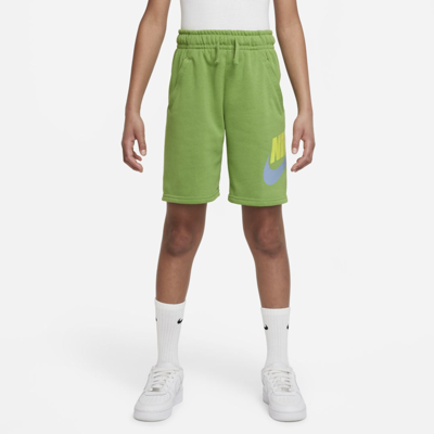 Shop Nike Sportswear Club Fleece Big Kidsâ Shorts In Chlorophyll,chlorophyll