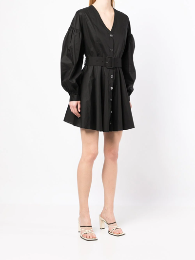 Shop Twinset Belted-waist Dress In Black