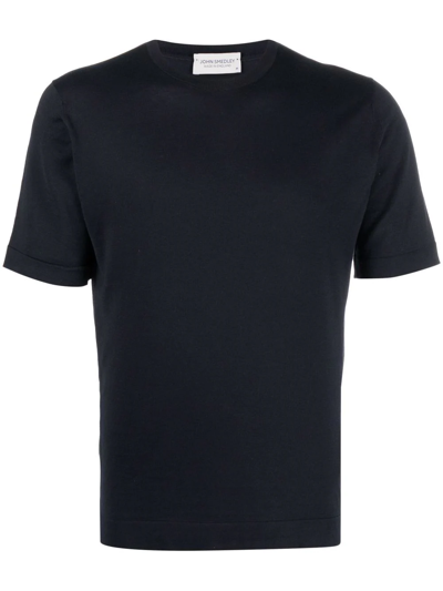 John Smedley Jersey-knit Cotton T-shirt In Blue
