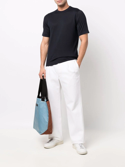 John Smedley Jersey-knit Cotton T-shirt In Blue