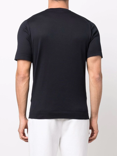 John Smedley Jersey-knit Cotton T-shirt In Blue