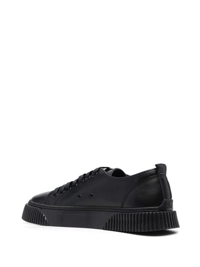 Shop Ami Alexandre Mattiussi Leather Lace-up Shoes In Black