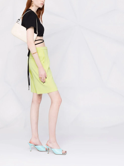 By Far Rachel Crocodile-embossed Shoulder Bag In Nude