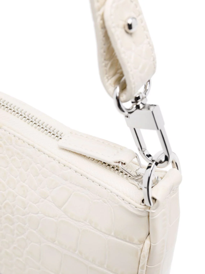 By Far Rachel Crocodile-embossed Shoulder Bag In Nude