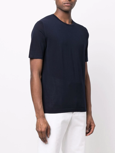 Shop Roberto Collina Short-sleeve Cotton T-shirt In Blau