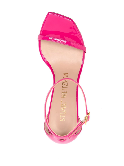 Stuart Weitzman Women's Nudistcurve Patent Leather Sandals In Rosa