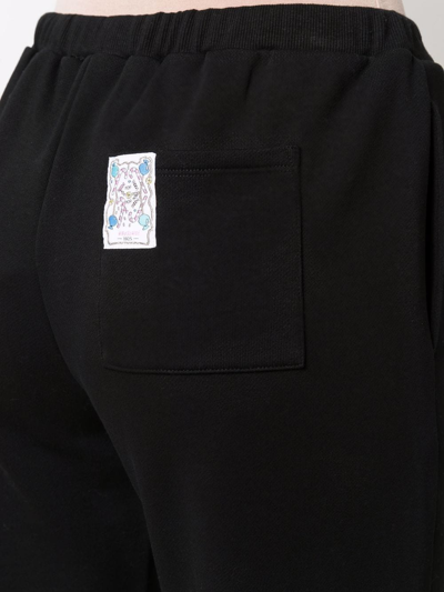 Shop Max & Moi Logo-patch Drawstring Trousers In Black