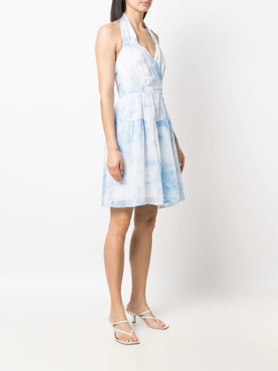 Shop Max & Moi Roudoudou Halterneck Dress In Blue