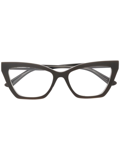 Karl Lagerfeld Cat Eye Frame Glasses In Schwarz
