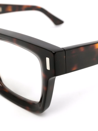 Cutler And Gross Square Frame Tortoiseshell Glasses In Braun