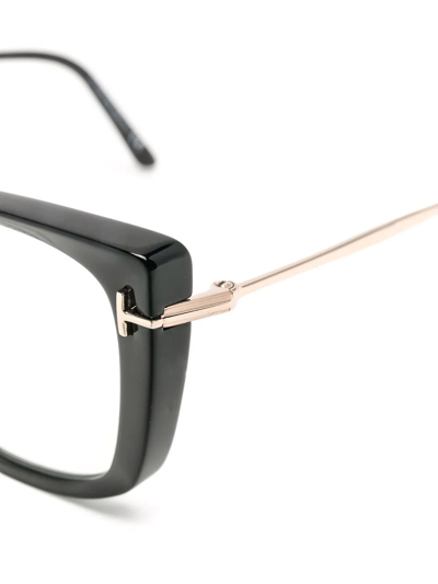 Shop Tom Ford Tortoiseshell-effect Cat-eye Glasses In Schwarz