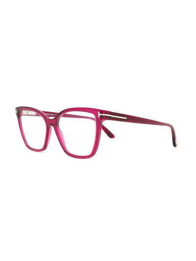 Tom Ford Ft5812 Square-frame Glasses In Rosa
