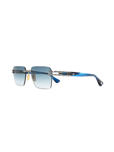 Shop Dita Eyewear Meta Evo-one Square Sunglasses In Blau