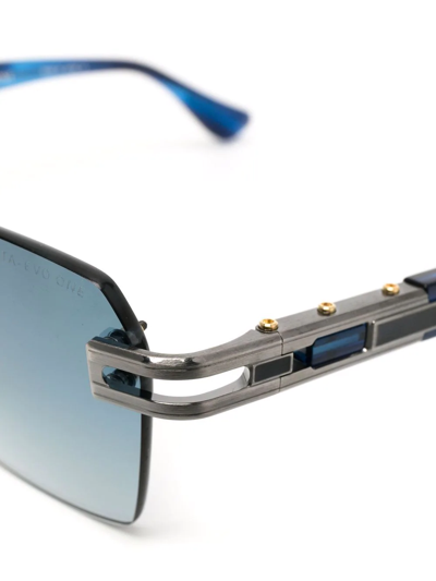 Shop Dita Eyewear Meta Evo-one Square Sunglasses In Blau