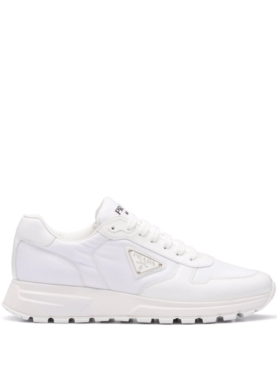 Shop Prada Re-nylon Prax 1 Sneakers In Weiss