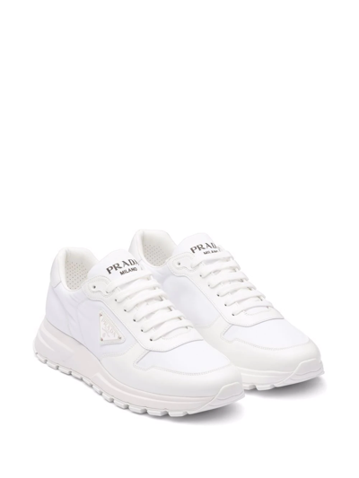 Shop Prada Re-nylon Prax 1 Sneakers In Weiss