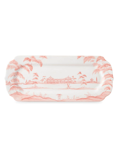 Shop Juliska Country Estate Ceramic Hostess Tray In Petal Pink