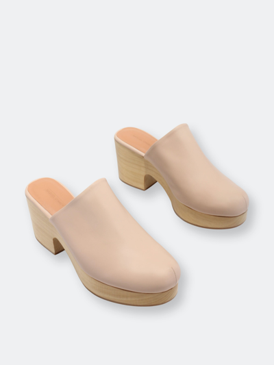 Shop Rachel Comey Bose Clog With Carved Wood Heel In Pink
