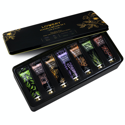 Shop Lovery 7pc Hand Cream Gift Set -30ml Tubes In Black