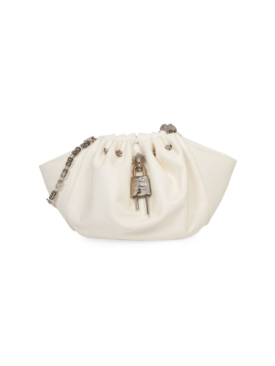 Shop Givenchy Women's Kenny Leather Shoulder Bag In Ivory