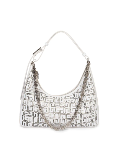 Shop Givenchy Women's 4g Moon Cut Out Hobo Bag In Ivory