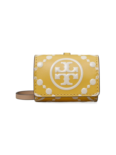 Tory Burch T Monogram Embossed Leather AirPods Pro Case Sunset